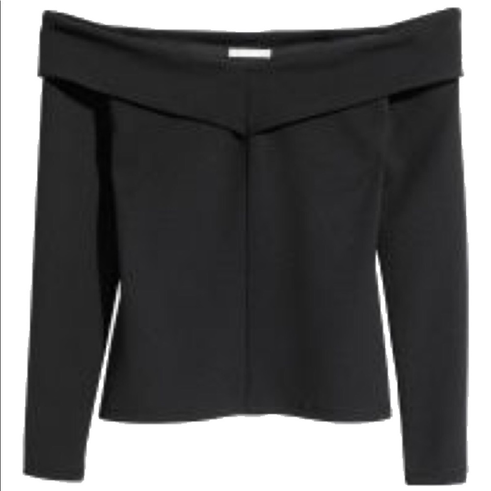H&M off the shoulder fitted blouse